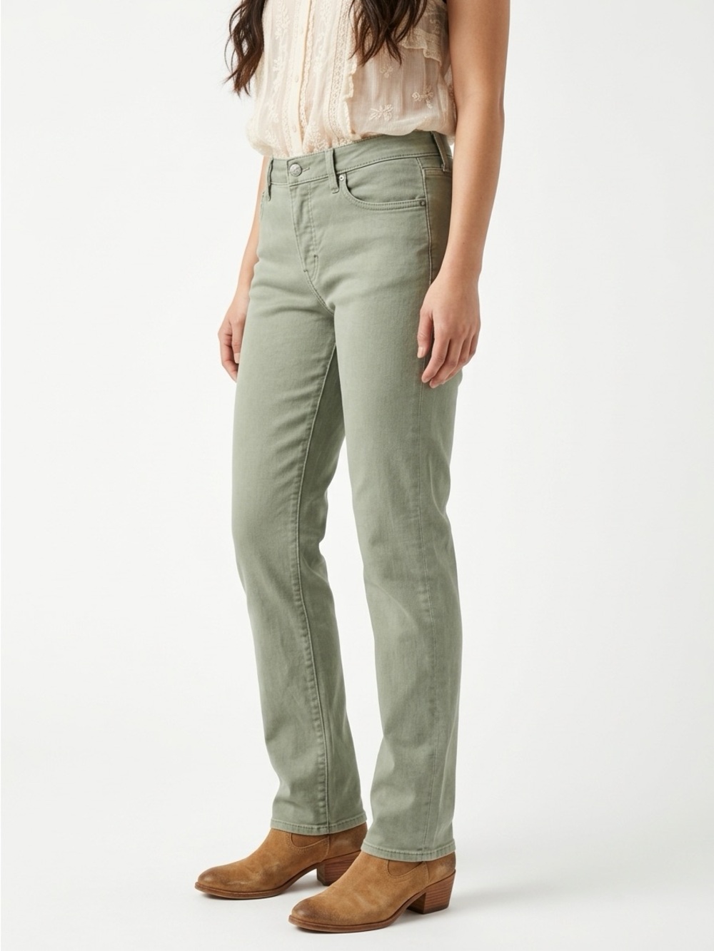 AG Adriano Goldschmied The Prima Cigarette Leg Jean Olive Green 32R